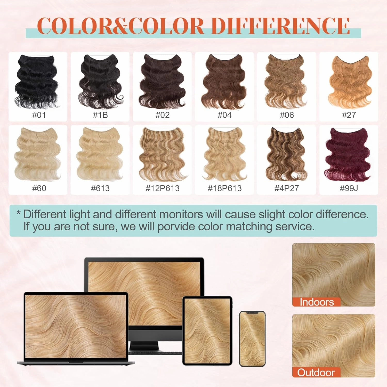 Benehair Halo Hair Extensions Real Human Hair, Blonde Halo Hair Extension 100% Human Hair, Wavy Halo Hair Extensions, Curly Hair Halo Extensions, Wire Hair Extension, Bleach Blonde 65g/16inch