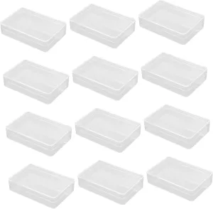 BESPORTBLE 12pcs Transparent Poker Cards Storage Cases Boxes for Organized Card Compact and Design for Games and Collectibles