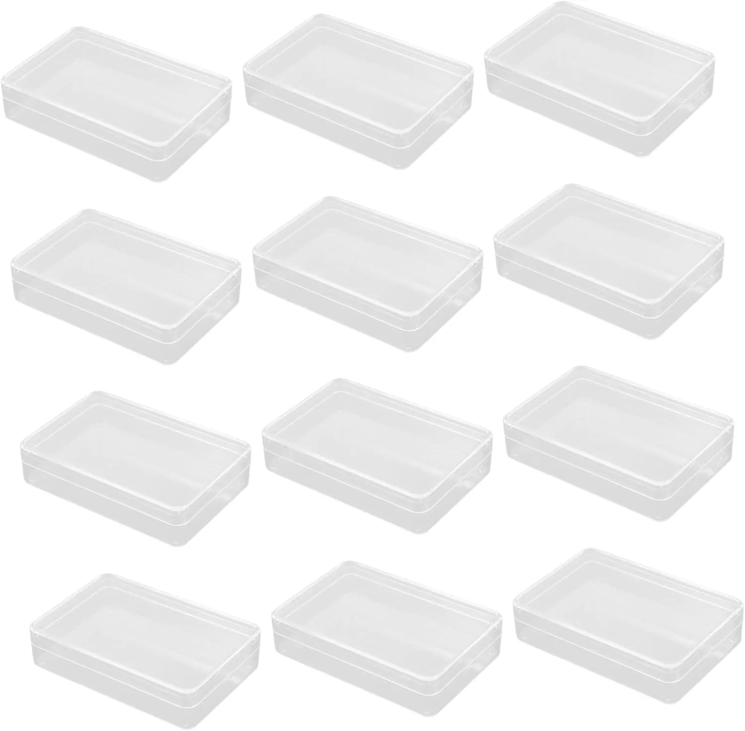 BESPORTBLE 12pcs Transparent Poker Cards Storage Cases Boxes for Organized Card Compact and Design for Games and Collectibles