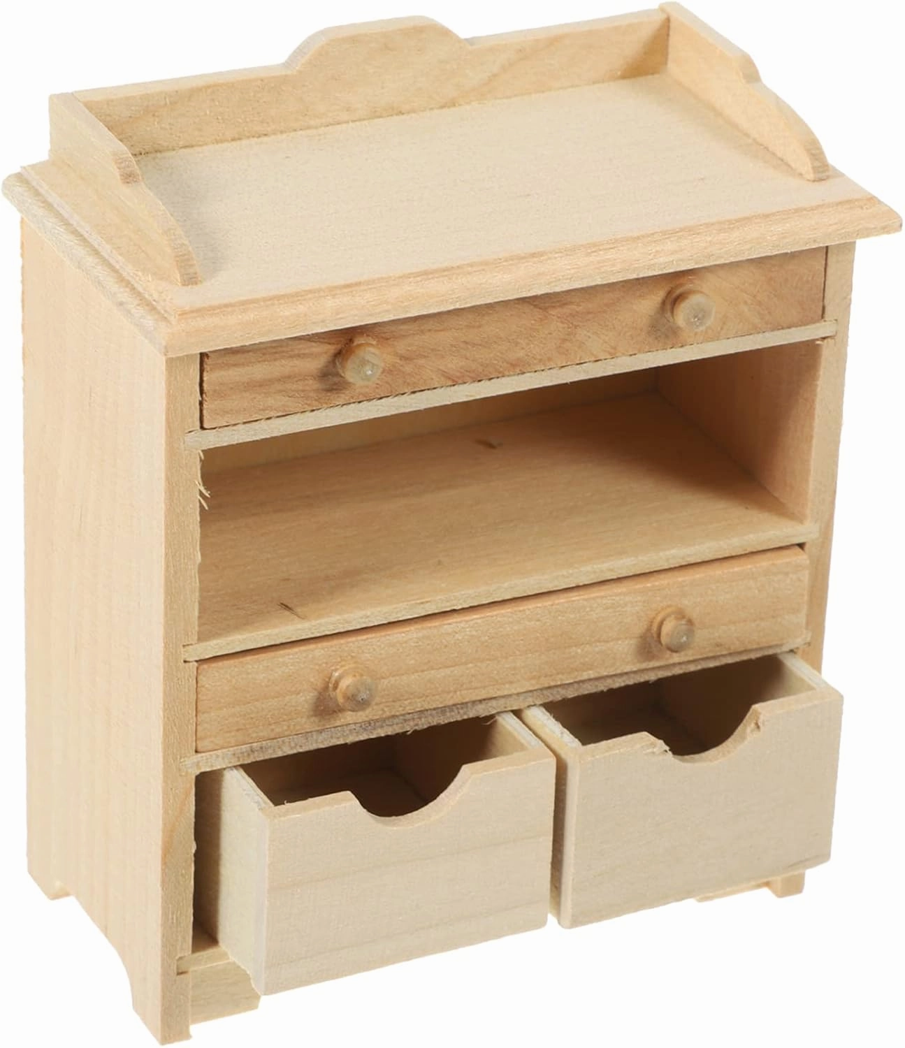 BESPORTBLE 1:12 Scale Wooden Cabinet Model Miniature Dollhouse Furnishings Doll House Decor Mini House Ornament