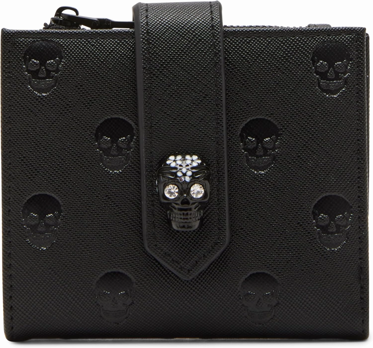 Betsey Johnson Women's Skullicious Bifold, Black, One Size