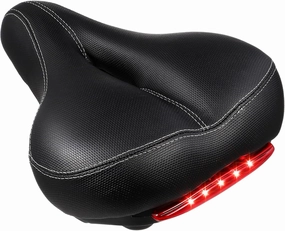 Bike Saddle Cushion with Shock Absorbing Ball Comfortable and Durable Design for Men Easy Installation for Nighttime Safety Mountain and Road Bikes