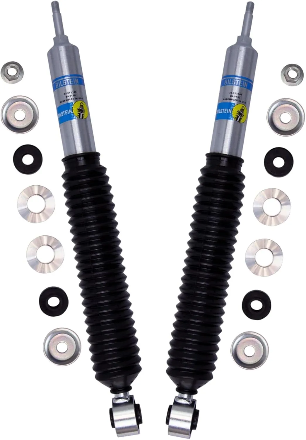 Bilstein 5100 Series Set of Front & Rear Shocks fits 2010-2024 4Runner with 0-2" Rear Lift | Provides 0-2.5" Front Lift | Includes TrendsAuto Decal | 24-328258 33-313146