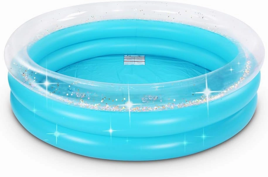 Bling Kiddie Pool, 60 inches Glitter Inflatable Kids Swimming Pool, Ball Pit, 5ft Durable Baby Pool for Indoor or Outdoor