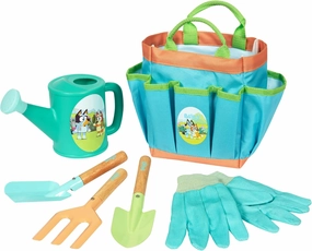 BLUEY Kids Gardening Set | Quality Garden Tool Kit for Kids and Toddlers | Includes Bluey Kids Watering can, Gloves, Two Shovels, rake and Bluey Tote Bag, Blue