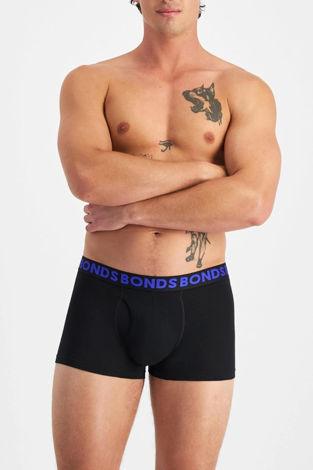 Bonds Men's Classic Everyday Trunk Underwear in Cotton Blend for Men, 3-pack