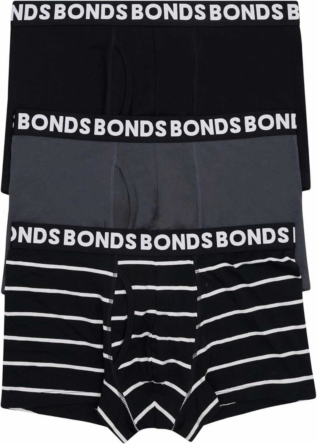Bonds Men's Classic Everyday Trunk Underwear in Cotton Blend for Men, 3-pack
