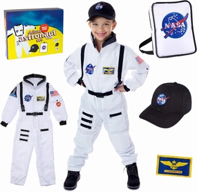 Born Toys Pretend Play Costumes for Kids Ages 3-7, Washable Toddler Dress Up Clothes for Play (Astronaut)