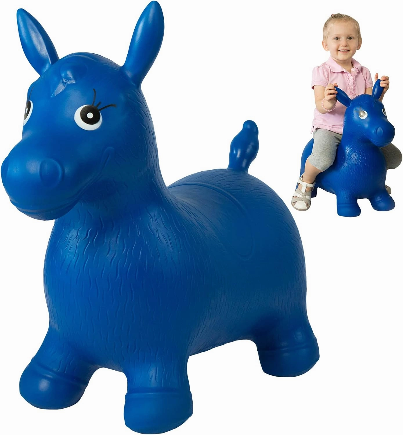 Bouncy Horse - Birthday Gift for 2 Year Old Hopper Horse Inflatable Jumping Animal with Pump (Single)