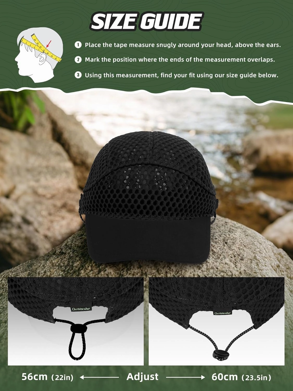 Breathable Baseball Caps for Men Women, Lightweight Mesh Beach Hat for Surfing, Cycling, Boating, Golf, Waterpark