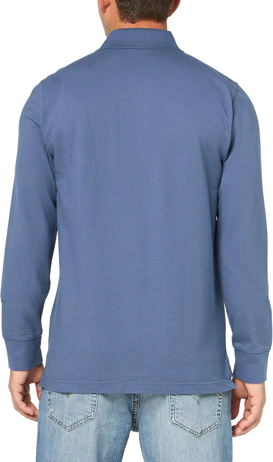 Brooks Brothers Men's Long Sleeve Cotton Pique Stretch Logo Polo Shirt