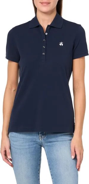Brooks Brothers Women's Short Sleeve Cotton Pique Stretch Logo Polo Shirt