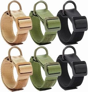 BSGB 6Pcs Tactical Gun Sling Adapter Adjustable Rifle Sling D Ring Loop 1.25” Heavy Duty Nylon Strap Shoulder Strap Attachment for Shotgun Rifle Buttstock