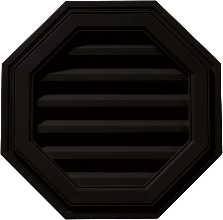 Builders Edge 120011818002 18" Octagon Vent 002, Black