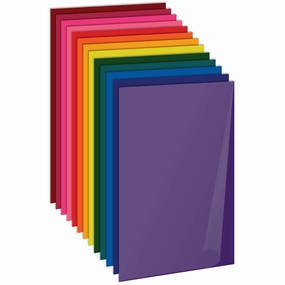 Bulk Cast Acrylic Sheets, 12 x 19 inches, 3mm (1/8 Inches) Thick, 13 Pieces, 13 Colors, for Laser Cutting and Engraving DIY Colored Plexiglass Pack (13 Colors, 12x19 Inches)