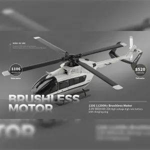 c EC-145 160-Class RC Helicopter, 2.4G 4CH Stunt Flybarless Scale RC Helicopter Model with Adjustable Left/Right-Hand Throttle Altitude Hold (RTF Version)