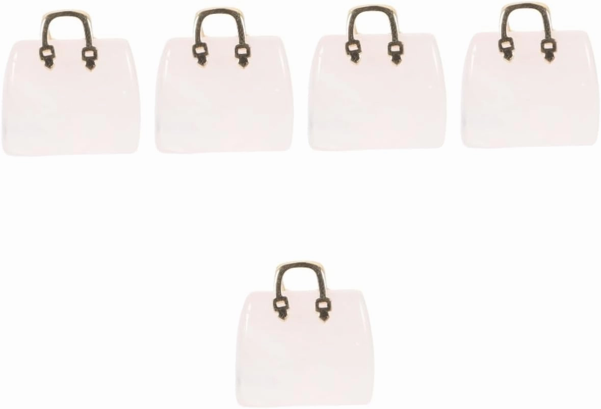 Cabilock 5pcs Handbag Figurine Crystal Statue Living Room Decor Tabletop Ornament Home Accessory