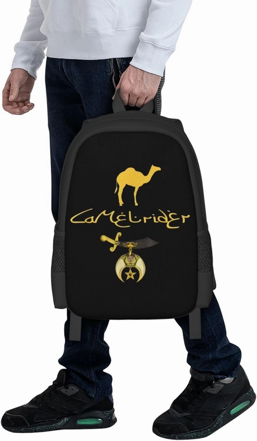 Camel Rider Shriner Masonic Symbol Freemason Backpack Lightweight Large Capacity Laptop Backpack Travel Backpacks for Unisex