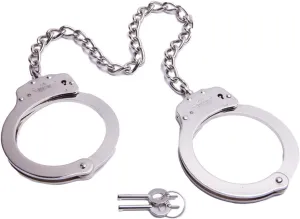 Campco UZI-HC-LEG 16-Inch Twist Chain Double Lock Leg Irons, Silver