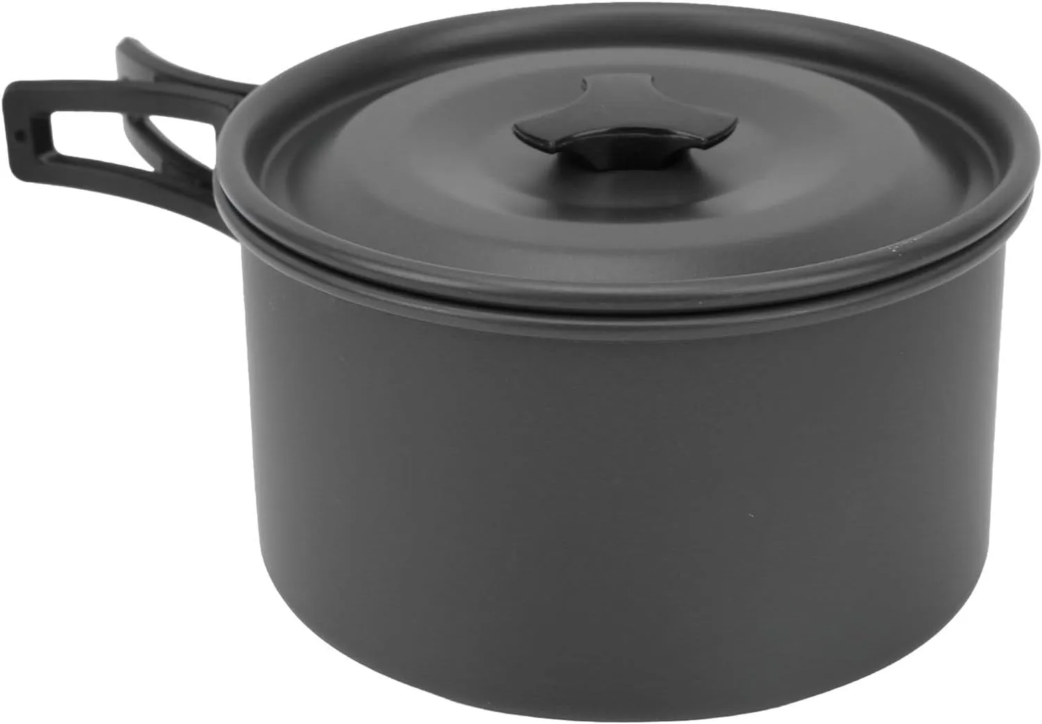 Camping Pans Pots Kit, Lightweight Camping Cooking Set with Non Stick Performance, Easy to Carry for Backpacking, Hiking, Fishing, or Emergency Preparedness Outdoors (Black)