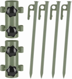 Camping Tent Pole Holder, Awning Rod Support Base, Quick Setup Mount, Stable Outdoor Umbrella Stand, Ideal for Beach, Hiking, Camping, Fishing, Portable Shade Installation