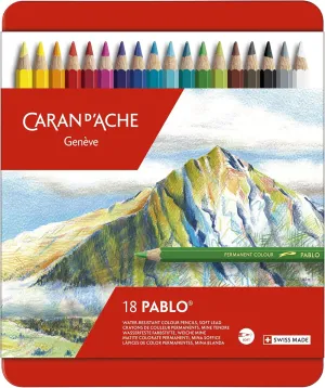 Caran D'ache Pablo Color Pencils Set Of 18 (666.318)