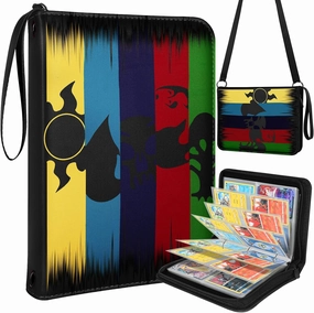 Card Binder 4-Pocket, 440 Pockets Card Holder Album Trading Game Cards Collection Binders for Teens Kids Boys Case Book with Sleeves Large Zipper Book Folder Collector with Shoulder Strap,5