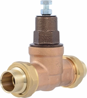 Cash Acme EB45 Pressure Regulating Valve, Double Union, 3/4 Inch Sweat, Metal Top, 60 PSI, PVA16M-DUSW-60