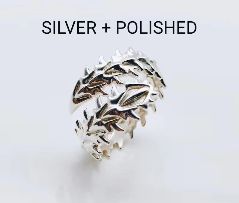 Centipede Adjustable Solid 925 Stering Silver Ring, Anime Cosplay Ring Womens Jewelry gift Bold Thumb Ring for men by Forever Gems & Jewels (Silver Oxidized, 9)