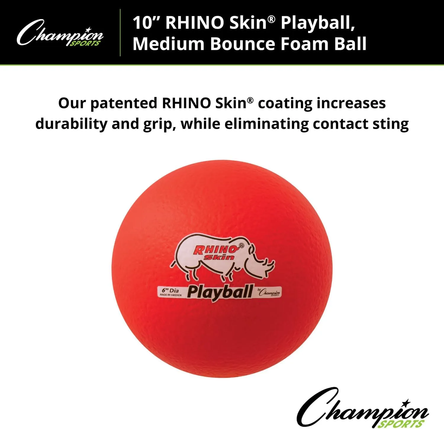 Champion Sports Rhino Skin Medium Bounce Dodgeballs