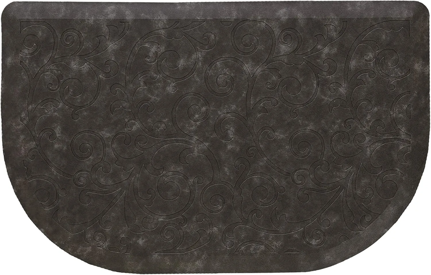 Chef Gear – Anti-Fatigue Gelness Kitchen Mat - Clarance Design - Cushioned Comfort Chef Mat - Faux Leather - Cooking & Standing Relief -Skid-Resistant - Measures 17.5"x32" Wedge - Dark Grey
