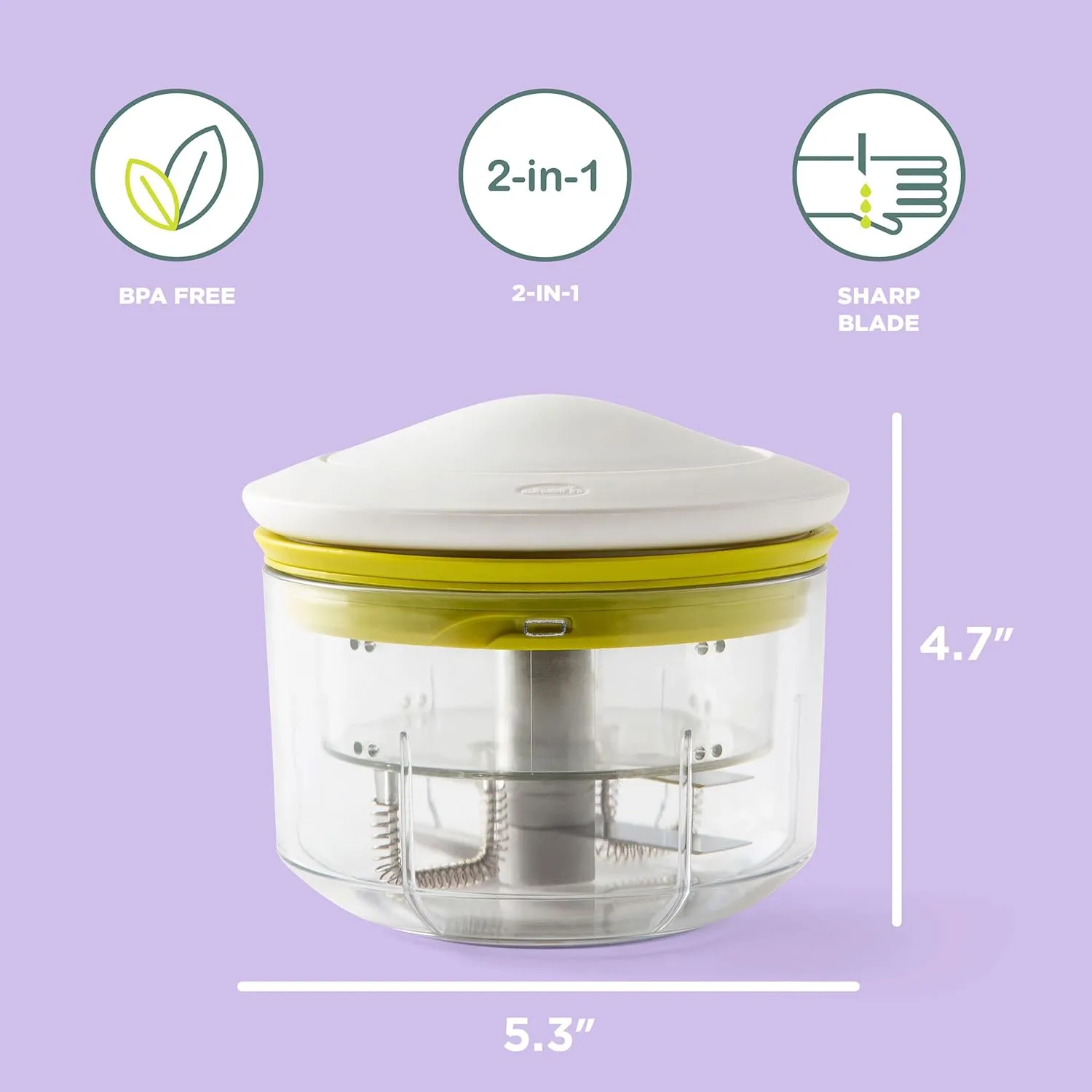 Chef'n VeggiChop Plus Hand-Powered Food Chopper and Condiment Maker