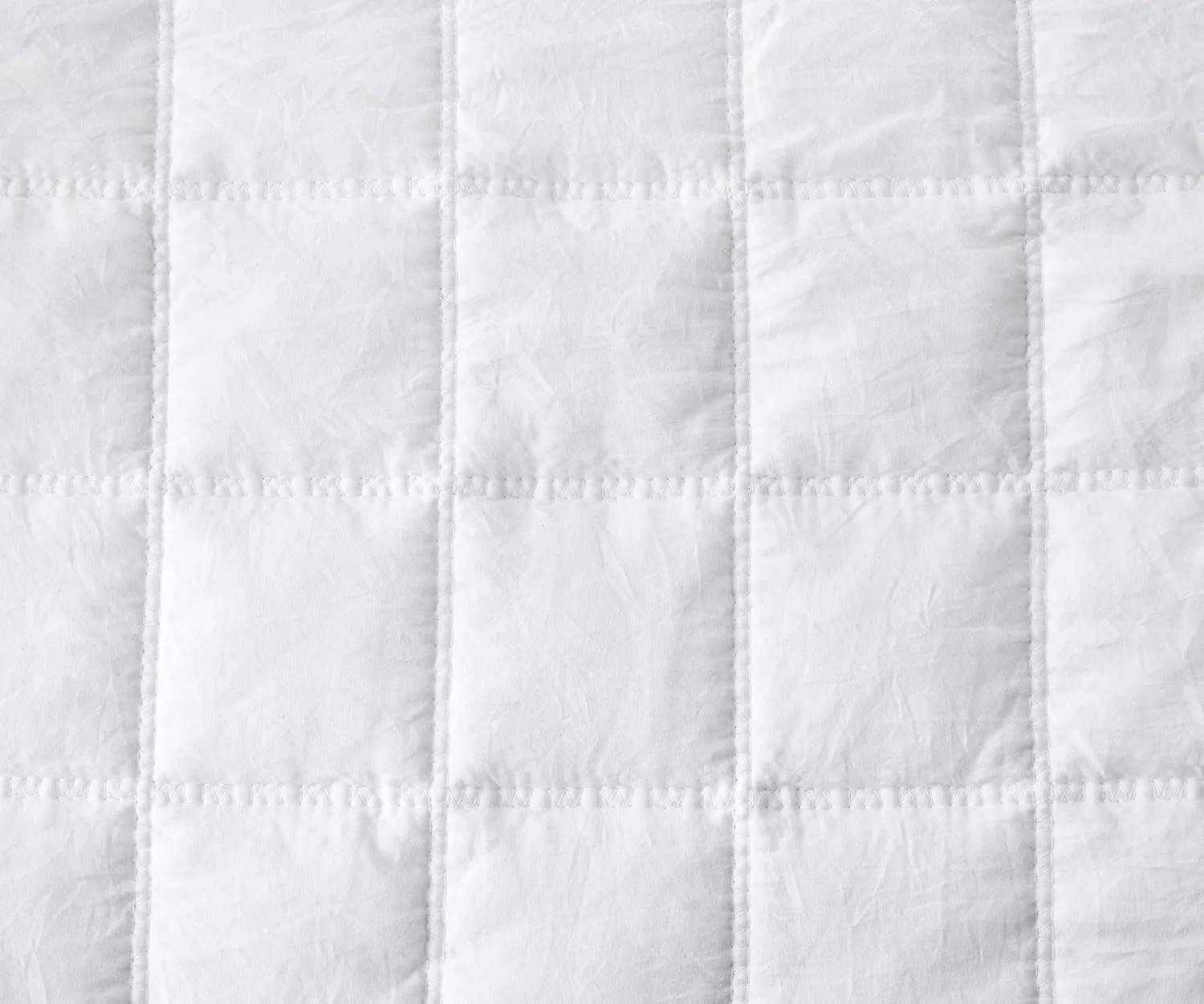 Chezmoi Collection Branson 3-Piece White King Size Quilt Set - Stone-Washed Detailed Square Stitch Soft Microfiber Lightweight Quilted Bedspread Coverlet Set for All Seasons
