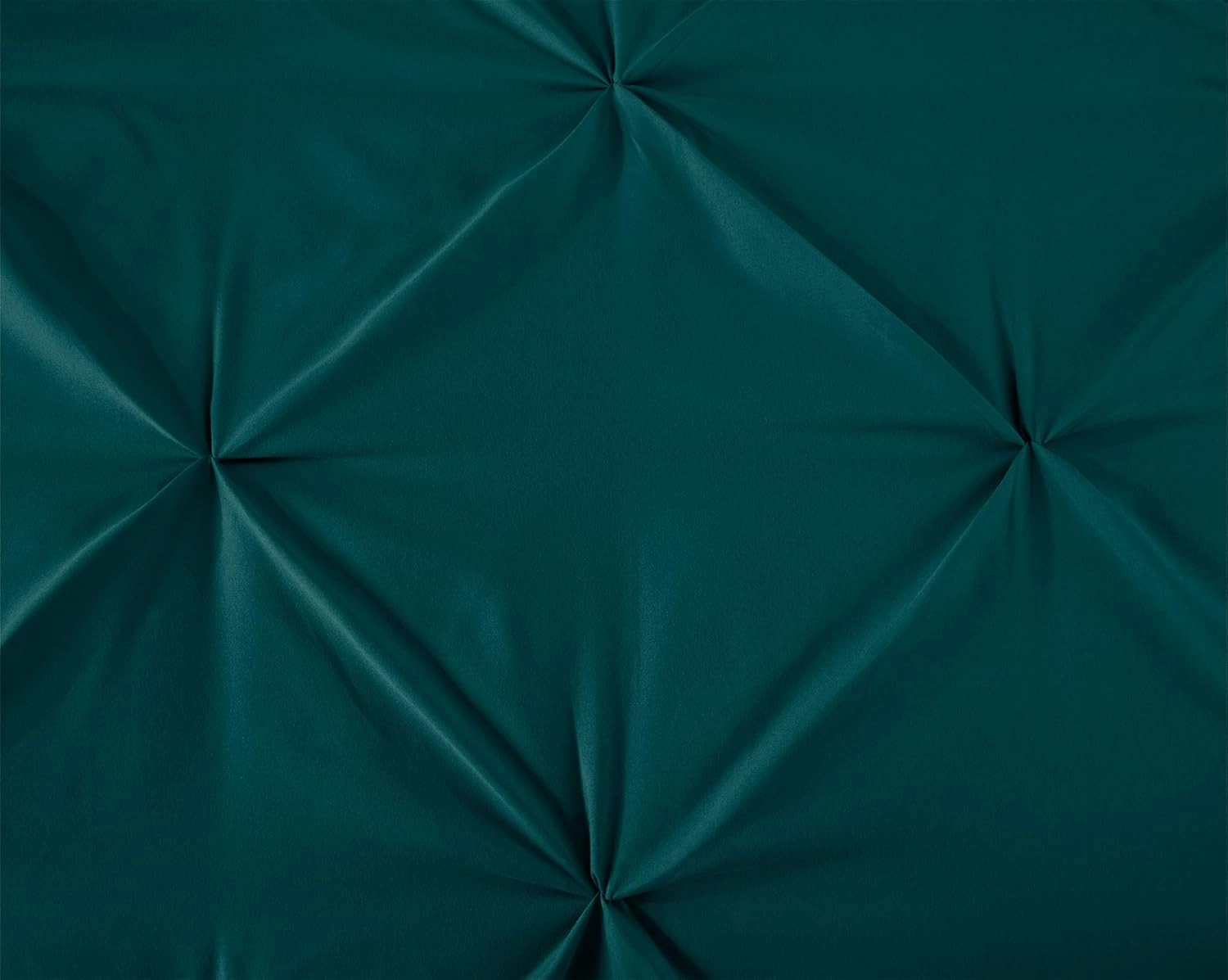 Chezmoi Collection Berlin Teal Pinch Pleat Queen Comforter Set, 3-Piece (Comforter and Pillow Shams) - Soft Pintuck, Lightweight All Season Microfiber