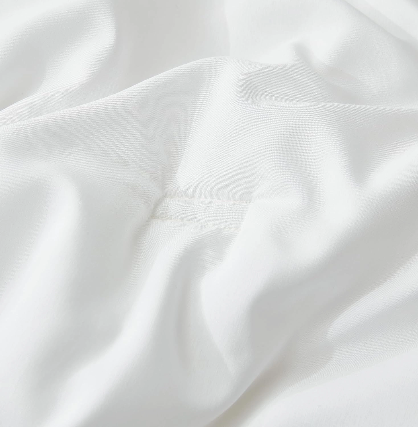Chezmoi Collection Cliff 3-Piece Lightweight Cooling Comforter Set, Oversized King - Rayon Derived from Bamboo & Polyester Blended, Soft Breathable Bedding for Hot Sleepers, White