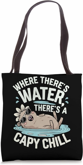 Chilling Capybara Lover Wildlife Zoo Rodent Animal Capy Tote Bag