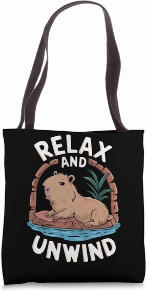 Chilling Capybara Lover Wildlife Zoo Rodent Animal Capy Tote Bag