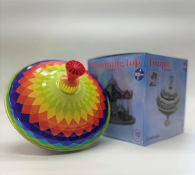 Choral Multicolor Music Spin Top Toy toupi for Children from KsmToys Bolz. The Funny Buzzing Choral Hum Gets Louder As The Top Spins Faster Ages 18 m 