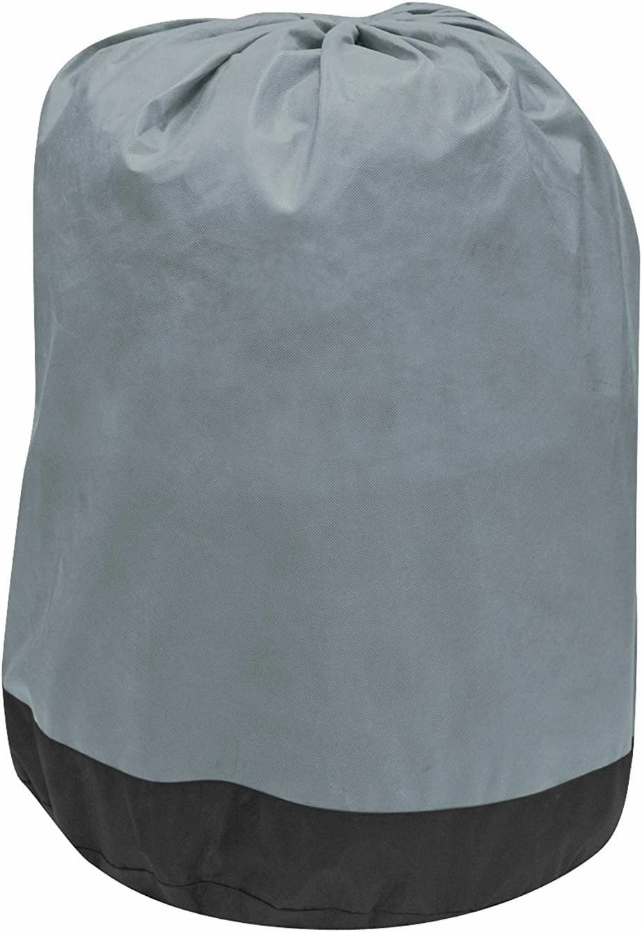 Classic Accessories Over Drive PolyPRO3 Deluxe Travel Trailer/Toy Hauler Cover, Fits 15'-18' RVs, Camper RV Cover, Customizable Fit, Water-Resistant, All Season Protection for Motorhome, Grey/White