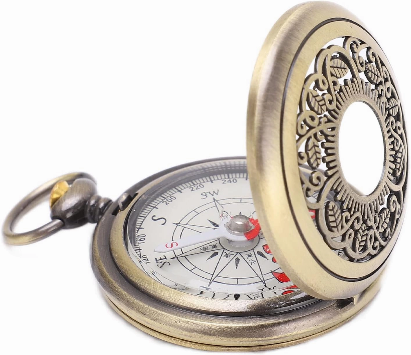 Compass Hiking Survival, Pocket Compass Orienteering Compass Digital Compass Shockproof Brass Camping Tools for Hiking, Climbing Biking Exploring Geology, Outdoor Activities