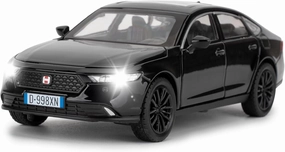 Compatible for Accord Car Model, 1:32 Scale Diecast Toy Car with Lights and Sound, Alloy Pull Back Car for Kids Adults Birthday Gift (Black)