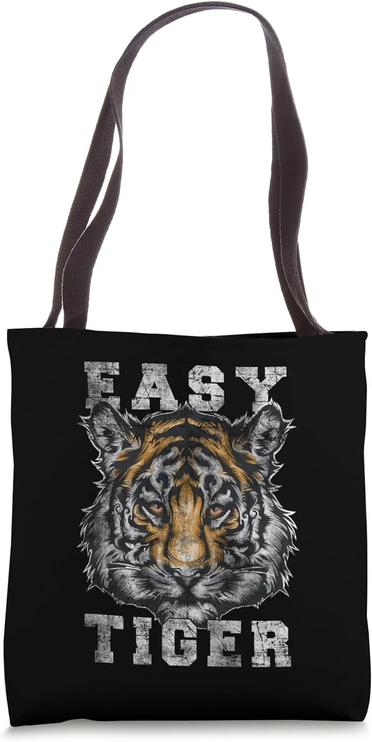 Cool Tiger Funny Genus Panther Felidae Cat Lover Novelty Tote Bag