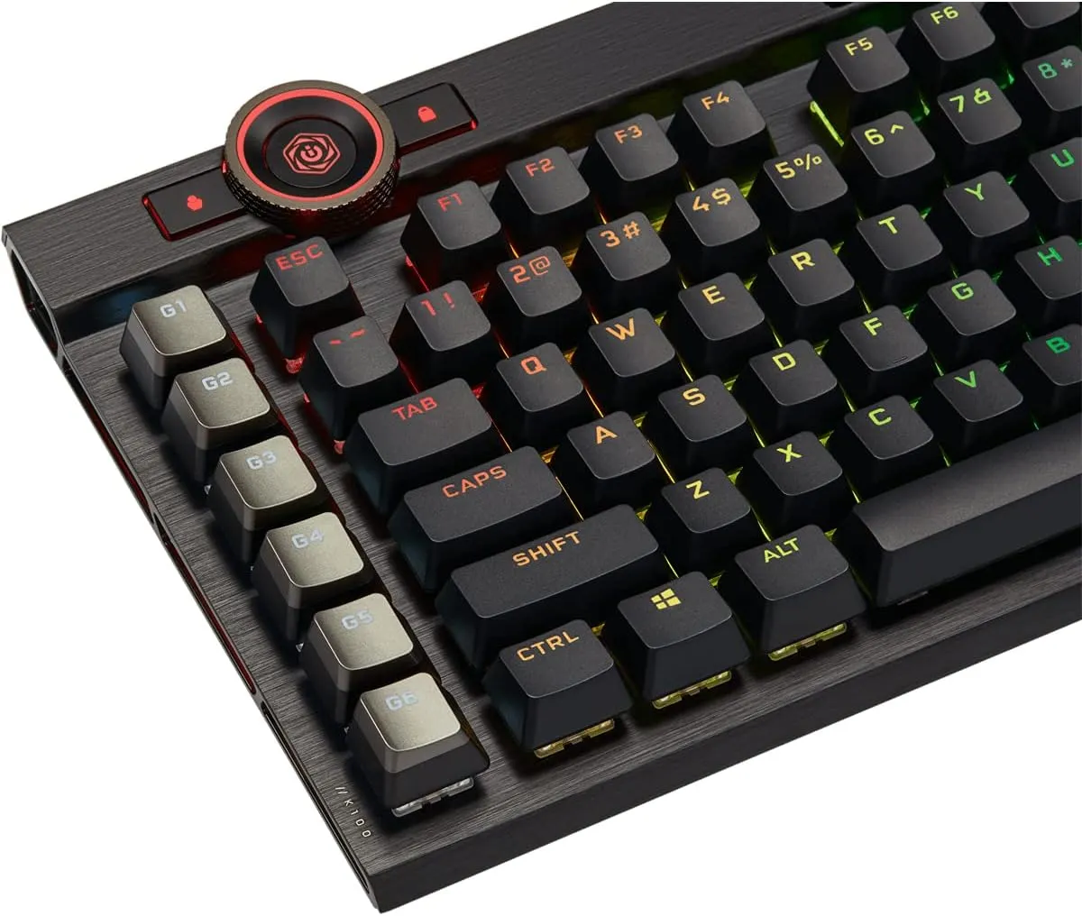 CORSAIR K100 RGB Mechanical Gaming Keyboard - CHERRY MX SPEED RGB Silver Keyswitches - PBT Double-Shot Keycaps - Elgato Stream Deck and iCUE Compatible - QWERTY NA Layout - Black