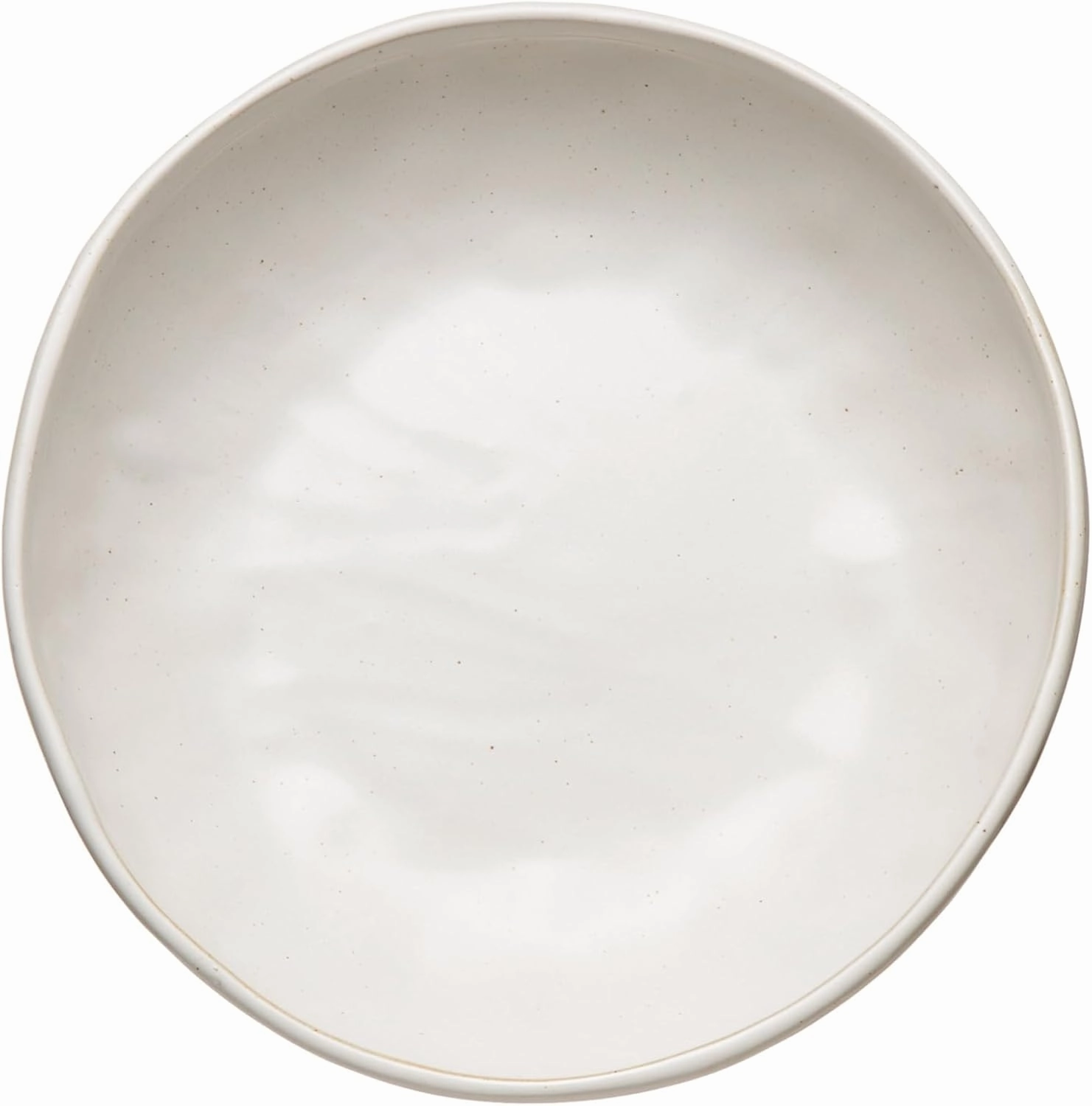 Creative Co-Op Stoneware Bowl w Reactive Glaze, White