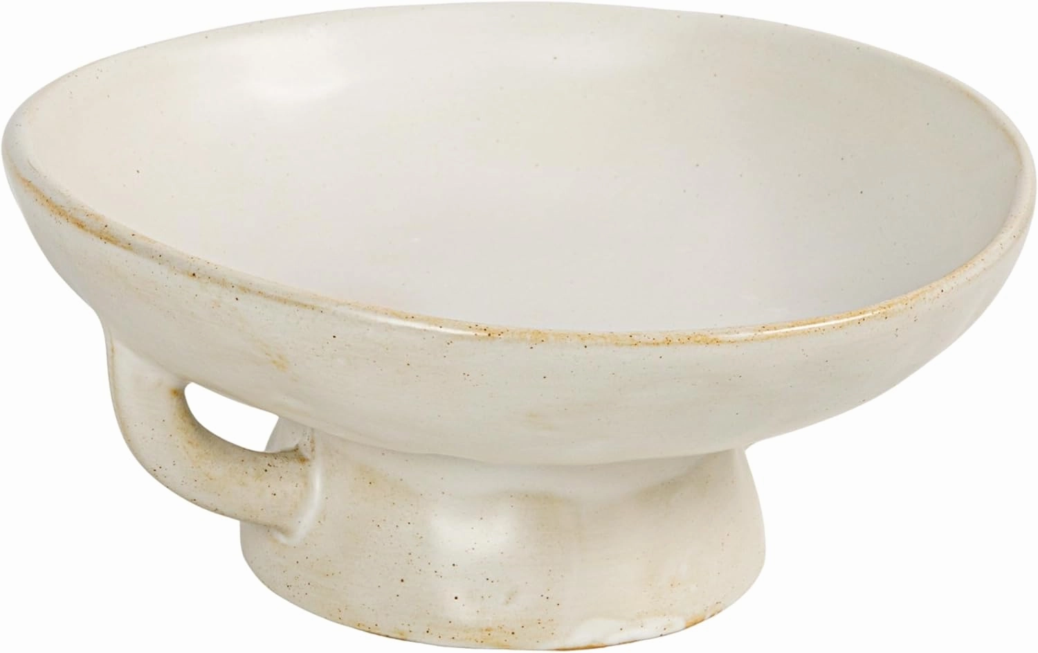 Creative Co-Op Stoneware Bowl w Reactive Glaze, White