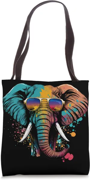 Cute Elephant Lover Animal on Elephant Tote Bag