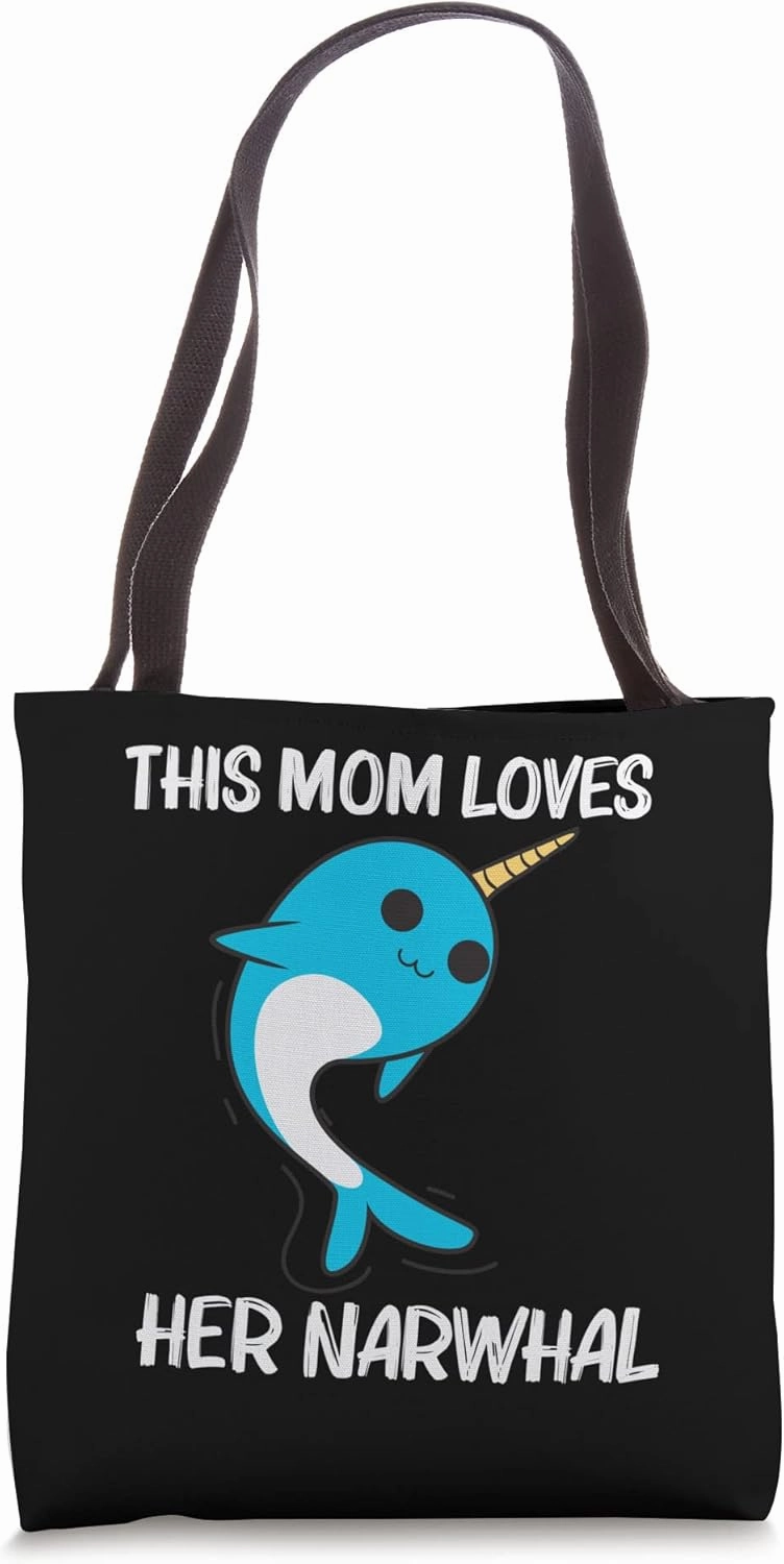 Cute Narwhal Art For Mom Mother Narwhale Narwhal Tusk Lovers Tote Bag