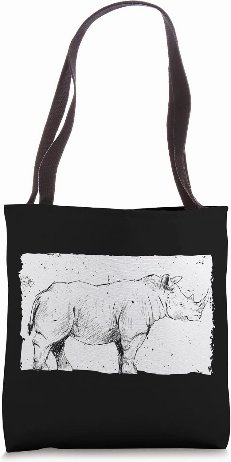 Cute Rhino Design For Men Women Kids Rhinoceros Rhino Lover Tote Bag