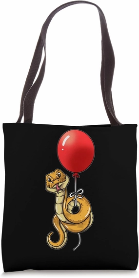 Cute Snake Species Snake Reptile Snake With Balloon Tote Bag