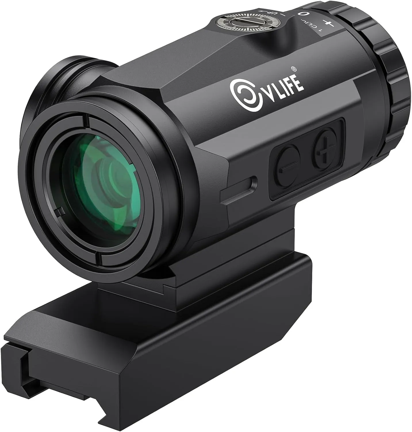 CVLIFE WolfCovert 3X Prism Scope, Electronic Button Control Compact Prism Optic with Illuminated BDC Reticle for .223/5.56